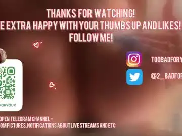 Chaturbate Live Sex Cam of 2badforyou
