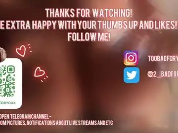 Chaturbate Free Porn Cam of 2badforyou