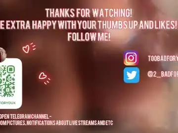 Chaturbate Sex Cam of 2badforyou