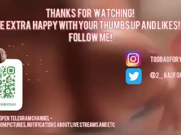 Chaturbate Free Live Porn of 2badforyou