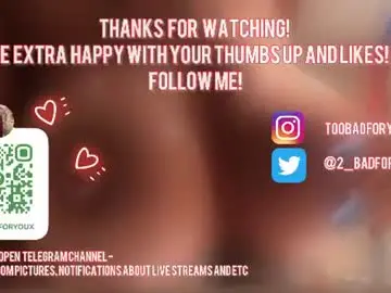 Chaturbate Sex Cam of 2badforyou