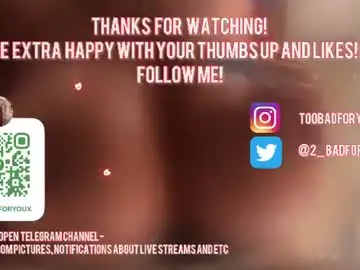 Chaturbate Live Sex Cam of 2badforyou